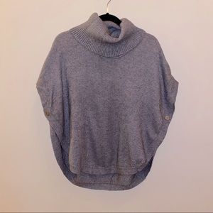 Sweater turtleneck poncho